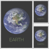 Weltraum, Kosmos, Sonnensystem, Planet Erde Aufkleber (Vorderseite)