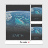 Weltraum, Kosmos, Sonnensystem, Planet Erde Aufkleber (Blatt)