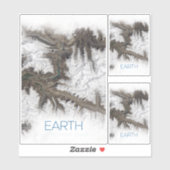 Weltraum, Kosmos, Sonnensystem, Planet Erde Aufkleber (Blatt)