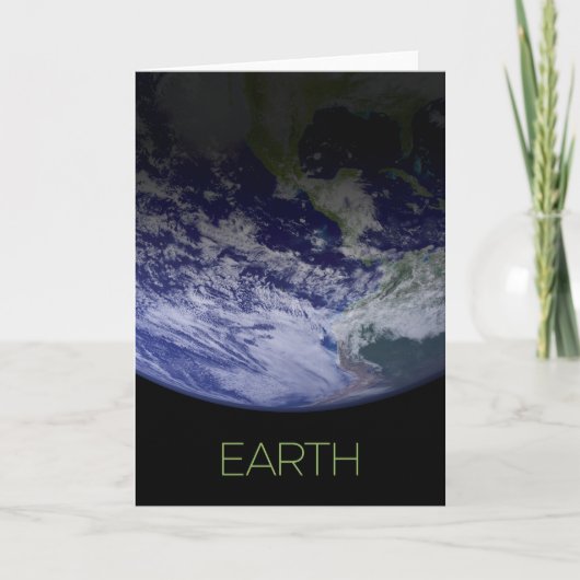 Weltraum, Kosmos, Sonnensystem, Planet Erde Karte (Vorderseite)