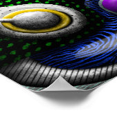 Weltraum Kunst mit Planeten Nebel Poster (Ecke)