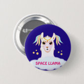 Weltraum-Lama-Knopf Button (Vorne & Hinten)