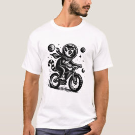 Weltraum Lemur Astronaut fährt Fahrrad - Madagaska T-Shirt