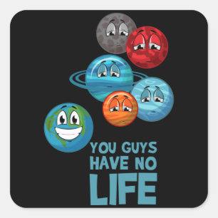 Weltraum Lover Adult Astronomie Hobby Solar System Quadratischer Aufkleber