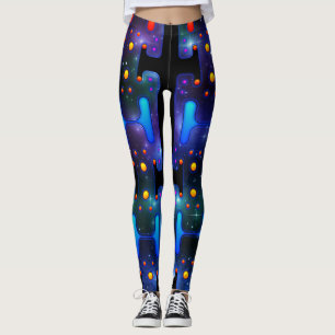 Weltraum-Mädchen Mechanischer Android Futuristisch Leggings