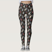 Weltraum-Mann-Fuchs-Katze-Sterne-Muster Leggings (Vorderseite)