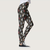 Weltraum-Mann-Fuchs-Katze-Sterne-Muster Leggings (Rechts)