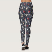 Weltraum-Mann-Fuchs-Katze-Sterne-Muster Leggings (Rückseite)