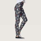 Weltraum-Mann-Fuchs-Katze-Sterne-Muster Leggings (Rechts)