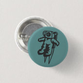 Weltraum-Mann-Knopfabzeichen Button (Vorne & Hinten)