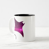 Weltraum-Manta-Rosa-Elektriker Zweifarbige Tasse (Vorderseite Links)