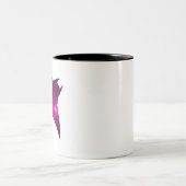 Weltraum-Manta-Rosa-Elektriker Zweifarbige Tasse (Mittel)
