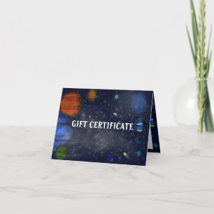 Weltraum mit Planeten und Galaxien-Geschenk