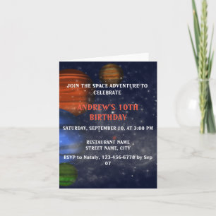 Weltraum mit Planeten und Galaxien Karte