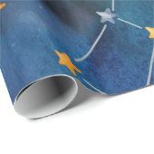 Weltraum Moderne Niedliche Illustration Geschenkpapier (Rolleneckpunkt)