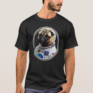 Weltraum-Mops Süßer Astronautenhund T-Shirt