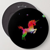 Weltraum-Multi-hued Einhorn Button (Vorne & Hinten)