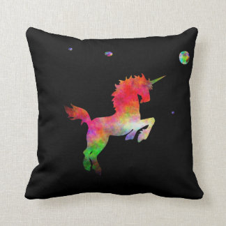 Weltraum-Multi-hued Einhorn Kissen