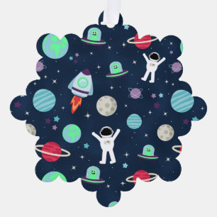Weltraum-Muster-Illustration Ornament Karte