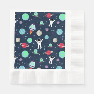 Weltraum-Muster-Illustration Serviette