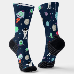 Weltraum-Muster-Illustration Socken