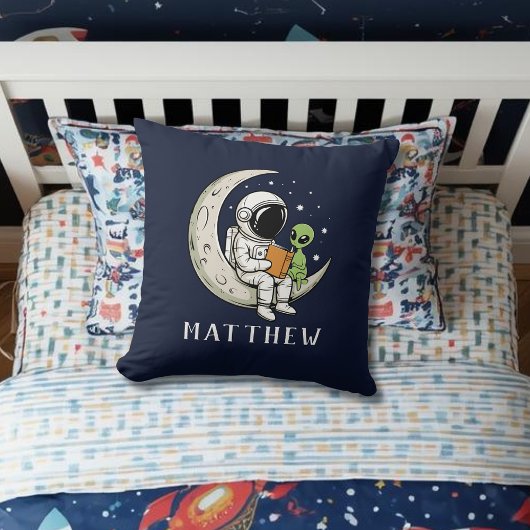 Weltraum Navy Blue Kid's Room Kissen