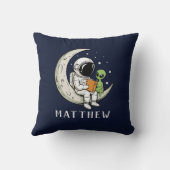Weltraum Navy Blue Kid's Room Kissen (Rückseite)