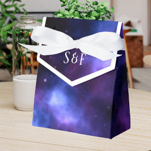 Weltraum-Nebel-Lila-Galaxie-Hochzeit Geschenkschachtel