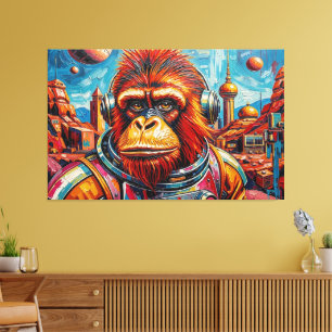 WELTRAUM ORANG-Utan -3 Leinwanddruck