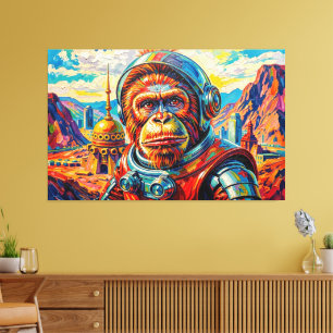 WELTRAUM ORANG-Utan -5 Leinwanddruck