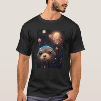 Weltraum Otter Cosmic Otter Pajamas Otter Space T-Shirt