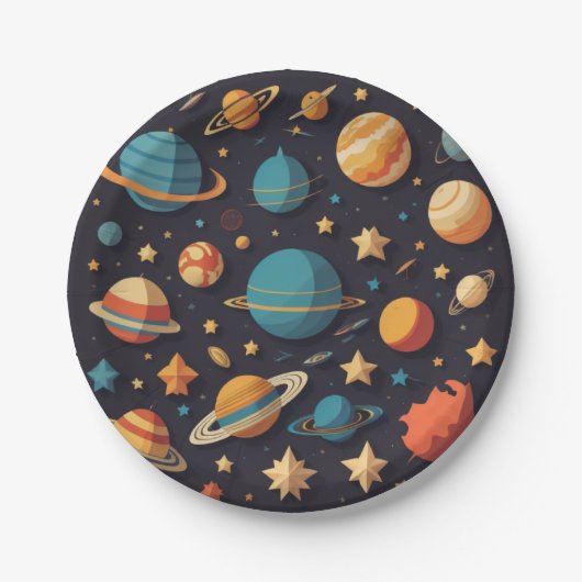Weltraum Pappteller (Vorderseite)