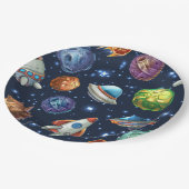 Weltraum Pappteller (Schrägansicht)