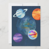 Weltraum-Party Astronaut Einladung zum Geburtstag (Rückseite)