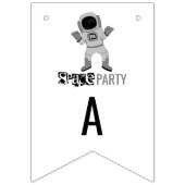 Weltraum Party Astronaut, Geburtstag Wimpelkette (Dritte Fahne)
