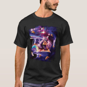 Weltraum-Pizza-Katze  Regenbogen-Laser-Taco-Burrit T-Shirt