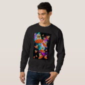 Weltraum-Pizza-Katzen-Astronaut-Kätzchen-Sarkasmus Sweatshirt (Vorne ganz)