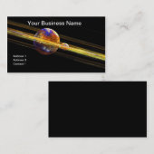 Weltraum-Planet und Mond Visitenkarte (Vorne/Hinten)