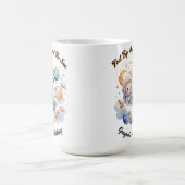 Weltraum Planeten Blue First Birthday Kaffeetasse (Mittel)