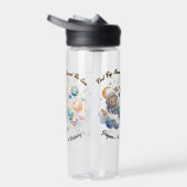 Weltraum Planeten Blue First Birthday Trinkflasche (Rechts)
