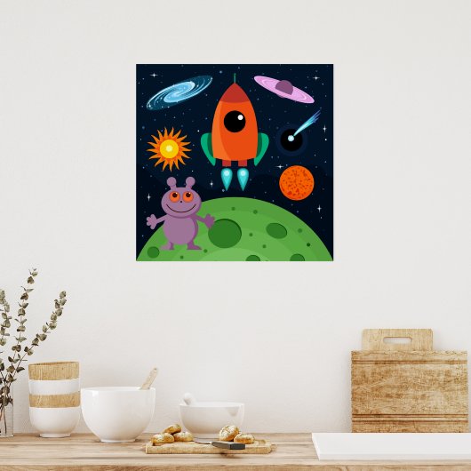 Weltraum Poster (Küche)