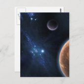 Weltraum Postkarte (Vorne/Hinten)