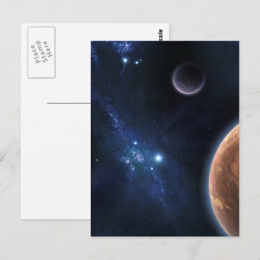 Weltraum Postkarte (Vorne/Hinten)