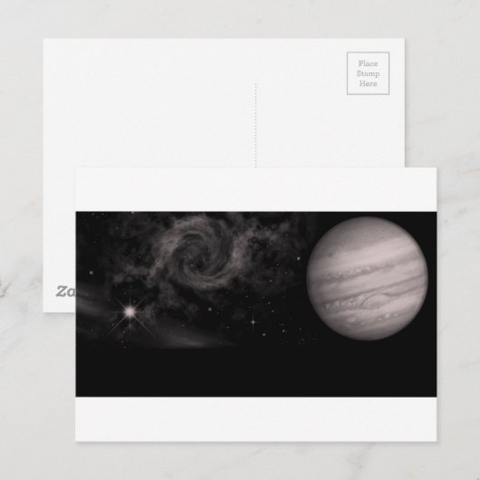 Weltraum Postkarte (Vorne/Hinten)