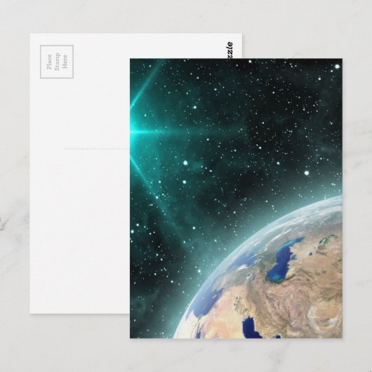 Weltraum Postkarte (Vorne/Hinten)
