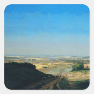 Weltraum Quadratischer Aufkleber