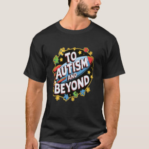 Weltraum Rakete Autistische Kinder Autismus-Bewuss T-Shirt