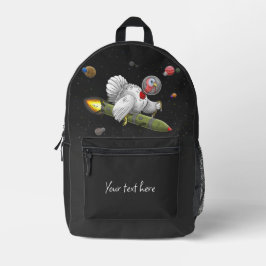 Weltraum-Raketen Truthahn Bedruckter Rucksack
