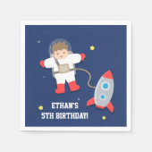 Weltraum-Raumfahrer-Geburtstagsparty Serviette (Vorderseite)