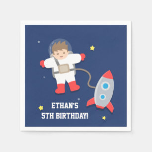 Weltraum-Raumfahrer-Geburtstagsparty Serviette